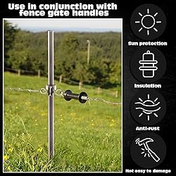 Gisafai 6 Pcs Electric Fence Gate Handles T Post