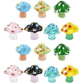 KitBeads 14Pcs 7 Colors lampwork Mushroom Beads Glass Vegetable Food Beads Handmade Bumpy Mushroom Beads for Jewelry Making Bracelets Necklaces Earrings