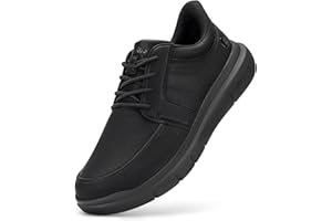 FitVille Wide Slip On Shoes for Men Lightweight Casual Dress Oxfords Shoes Business Walking Sneakers with Arch Support