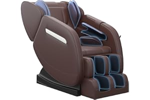 SMAGREHO 2024 Massage Chair, Full Body Zero Gravity with Shiatsu Massage Roller, 6 Auto Massage Mode, Heater, Foot Massage, Bluetooth, Brown