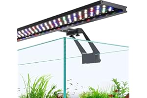 hygger Clip On Full Spectrum Aquarium LED Light, 18W Day-Night Dual Timer Sunrise-Day-Sunset-Moon Fish Tank Light, Adjustable Timer Brightness with 9 Colors for Planted Tank