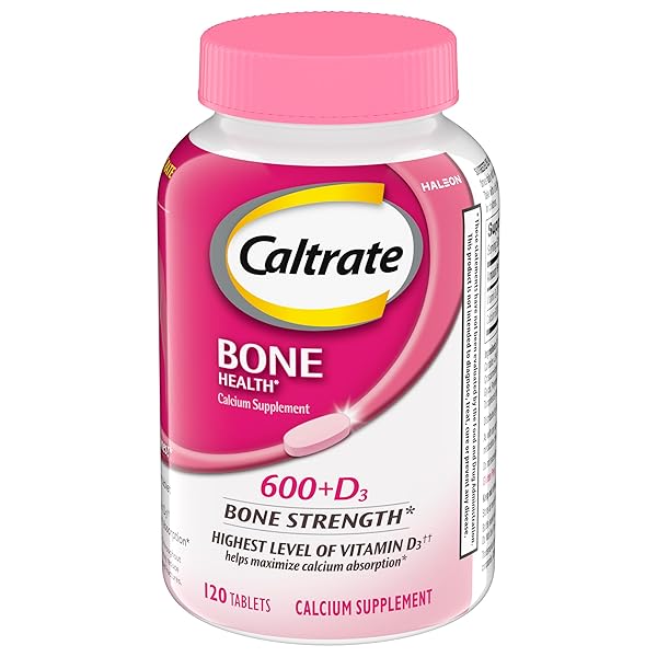 CALTRATE 600 PLUS D3 CALCIUM AND VITAMIN D SUPPLEMENT TABLETS, BONE HEALTH SUPPLEMENTS FOR ADULTS – 120 COUNT