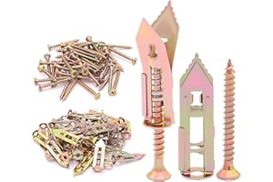 Taigoehua 100pcs Zinc Plated Steel Self-Drilling Anchors （0.47X1.58inch），Steel Self-Drilling Anchors with Zinc Plated Screws