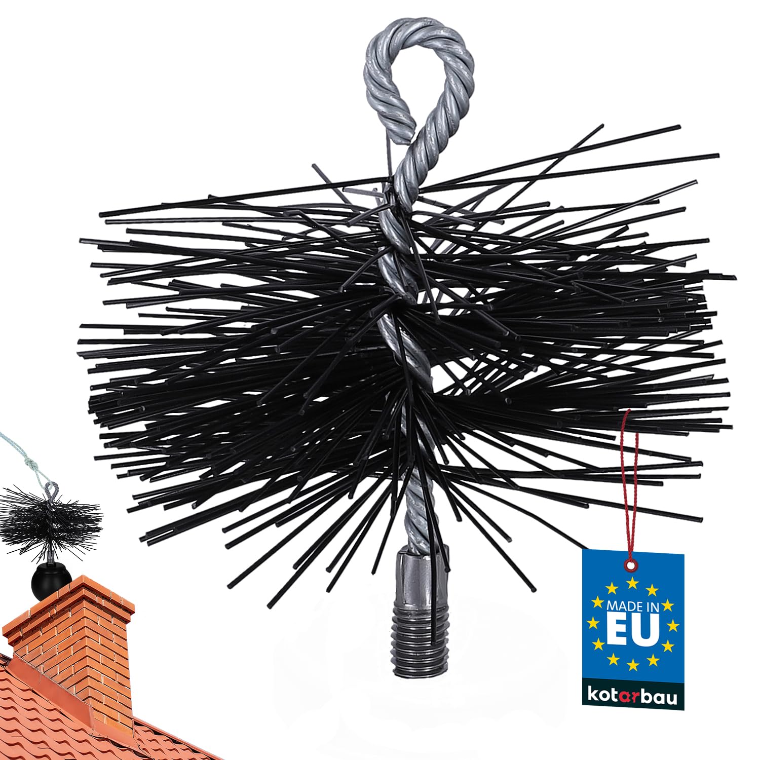 KOTARBAU Chimney Broom, Black, 125 mm