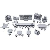 Tavern Bar Furniture Set - DND Terrain - Tabletop RPG Scenery and Wargame Terrain 28mm Miniatures