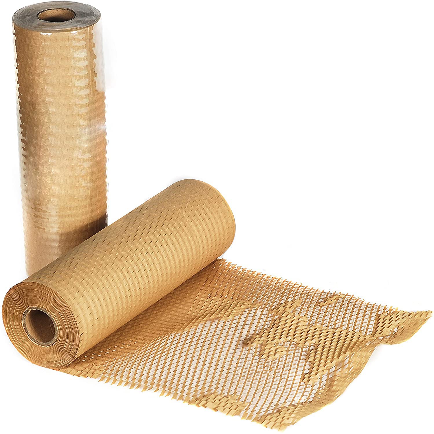 Ready Roll Packaging Paper 19.7in x 98ft Honeycomb Cushioning Wrap Perforated-Packing 1 Rolls Honeycomb Wrap Roll Packing Honeycomb for Packing & Moving void fill paper bubble wrap