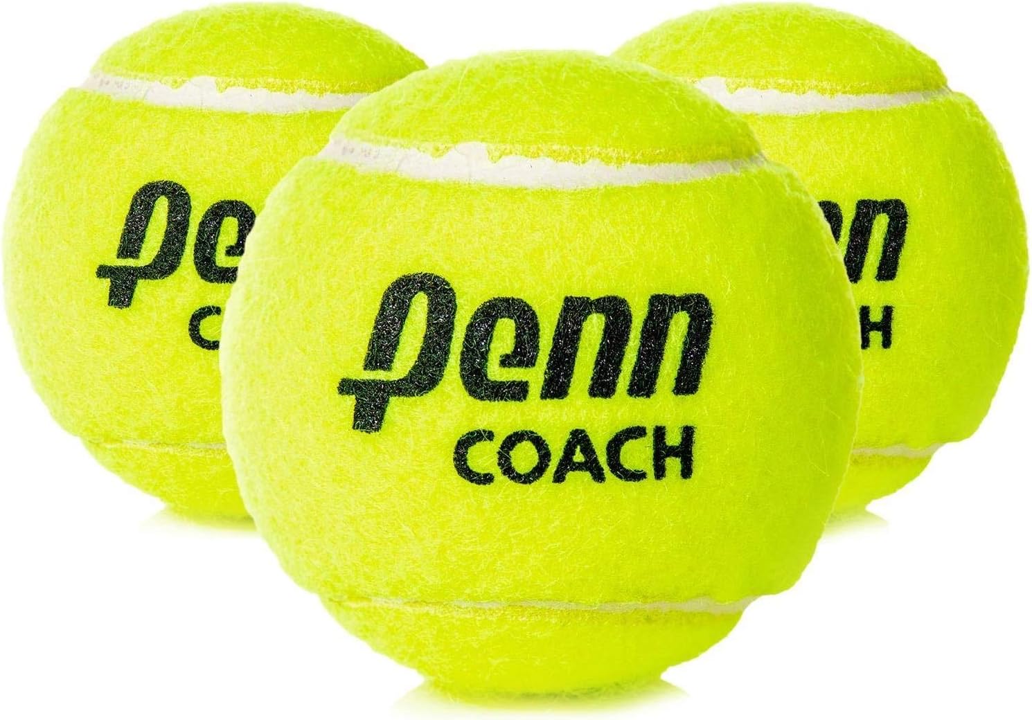 Penn Coach Pressurized Tennis Balls - Regular Duty Felt Practice & Training Tennis Balls 3 Balls (Pack of 12) : Sports & Outdoors
