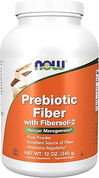 NOW Foods - Fibra Prebiótica com Suporte de Gerenciamento de Fome de Fibersol-2 em Pó - 12 oz.