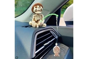 MOTANEY Cute Fishing Car Ornaments for Dashboard, Swinging Fish Car Dashboard Decor, Fun Car Decoration for Dash Car Accessories for Anglers, Home Garden Decor