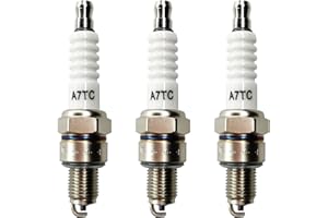 CQSPMOTO 3Pcs A7TC Spark Plug High Performance for GY6 50cc 70cc 90cc 110cc 125cc 150cc ATV Scooter Pit Dirt Pocket Bike Moped Go Kart Quad Motorcycle Spark Plug for Buggy TaoTao Buyang Roketa Sunl