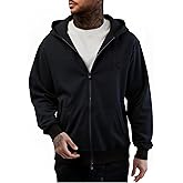 REXUHOWU Men's Full zip Hoodie Cotton Long Sleeve Casual Sweatshirt Pullover Sweatshirts Heavyweight Athletic Hoodies