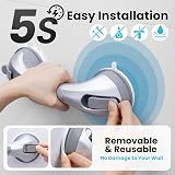 TAILI Suction Grab Rails for Bathroom 2 Pack 31 cm No Drilling 110 kg view 3