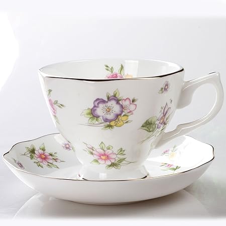 Tasse De Cafe Ensemble De Porcelaine D Os Europeenne En Porcelaine Anglaise Ensemble De The D Apres Midi Tasse De Cafe Tasse De The Noir De Plat Ceramique Photo Coupe D Amour De Fleur Amazon Fr Cuisine