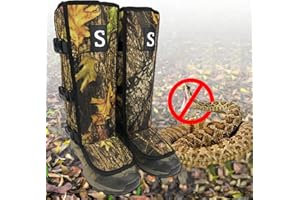 Smarkey Snake Gaiters for Men & Women,Sturdy Snake Bite Proof Boots,Adjustable Snake Guards,Hiking Gaiters with Storage Pouch.