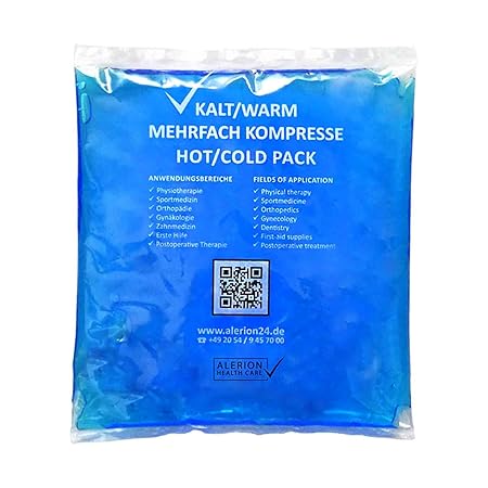 5 Stück 13 cm x 14 cm Kalt-Warm Kompresse Mehrfach kompresse Wiederverwendbar Coolpack Mikrowellen geeignet