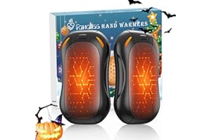 2 Pack Hand Warmers Rechargeable 6000mAh,FANDLISS Electric Hot Hands Hand Warmers,Quick Heating Pocket Heater Reusable Hand Warmer for Outdoor/Camping/Skiing, for Men/Women