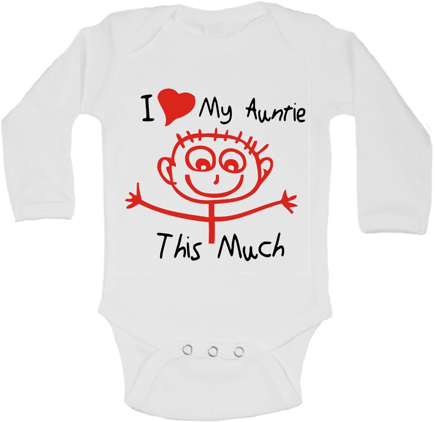 i love my auntie personalised baby grow