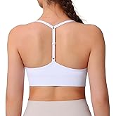 Women's Sports Bras Adjustable Y Back Spaghetti Strap Racerback Padded Wireless Yoga Workout Tops