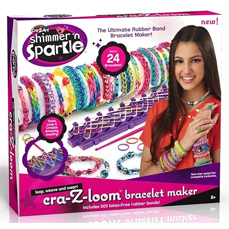 CRA-Z-ART 33190 - Loom Bracelet Maker, Komplett-Set für 24 Armbänder