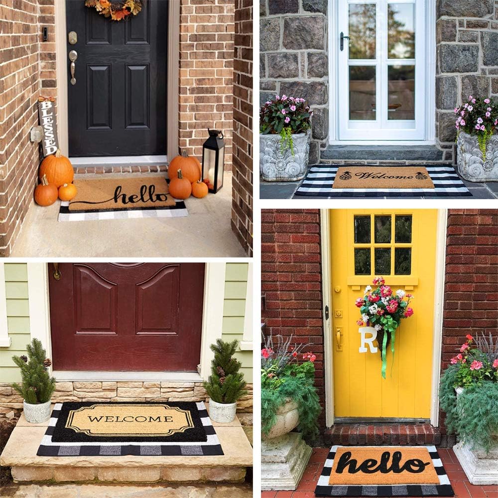 Buffalo Check rug to layer under your doormat for an easy fall look - Useful Things to Buy on Amazon