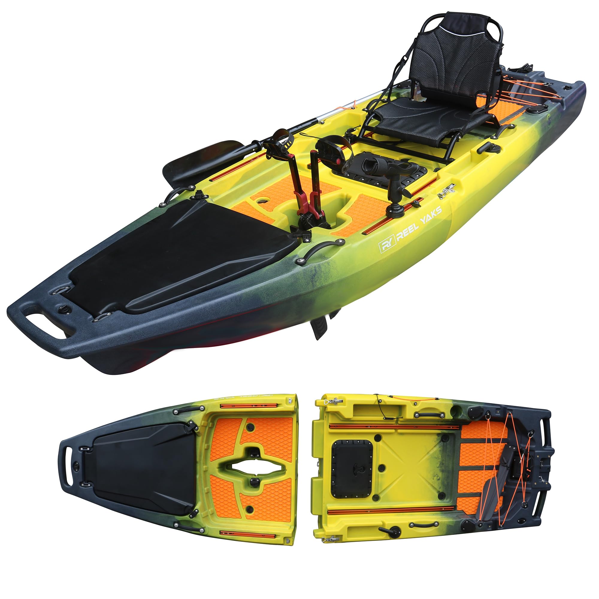 Photo 1 of 9.8ft Rocket Modular fin Drive Fishing Kayak | Super Stable 35" Wide, 400lbs Capacity | Easy to Store - Easy to Carry | Beats Inflatables | No roof Racks - no Wall Racks | Adults Youths Kids
