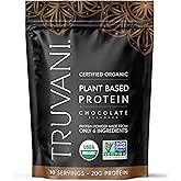 Truvani Vegan Pea Protein Powder | Chocolate | 20g Organic Plant Based Protein | 10 Servings | Keto | Gluten & Dairy Free | Low Carb | No Added Sugar