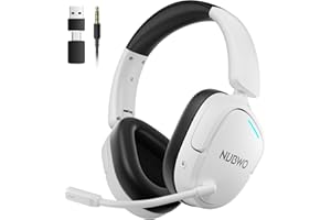 NUBWO Gaming Headset Wireless for PS5, PC, PS4 - Dual 2.4G & Bluetooth Simultaneous Headphones, EQ Sound Modes, Noise-Canceling Mic, 50-Hour Battery, Comfortable Foldable Design, 270g Lightweight