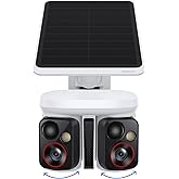 Baseus X1 Pro Dual-Tracking Solar Security Camera Outdoor Wireless, Dual 3K AI Cameras, 300° Pan, Color Night Vision, 8× Zoom, Local Storage up to 512GB, IP65, No Subscription