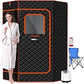 iTHERAU XL Sauna Box, Portable Sauna for Home, Steam Sauna Tent Full Body Personal Sauna Room with 3L 1200w Steamer, Upgrade 