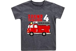 Geoyune 2-6 Years Boys Birthday Shirts Toddler Bday Construction Graphic Cotton Short Sleeve T-Shirt