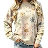GREFLYING Vintage Christmas Shirts For Women Christmas Lightweight Sweatshirts Tops Xmas Graphic Long Sleeve Shirts Tops