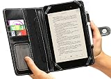 Navitech Black Leather Book Folio Case Cover & Stylus for Kindle Fire HD 7" view 2
