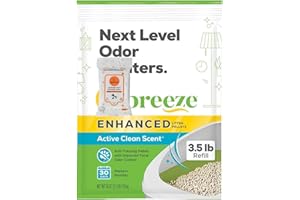Cat Breeze Enhanced Cat Litter Pellets - Active Clean Scent, Refill 3.5 lb with Aurora Pet Wipes