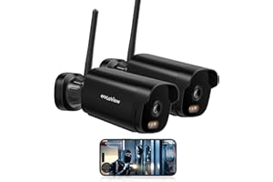 LaView 4K Outdoor Security Cameras,8MP HD Cameras for Home Security with AI Human Detection,IP65 Waterproof,2-Way Talk,Clear Night Vision,2.4G WiFi,SD Card Slot&US Cloud Storage,Work with Alexa(2pcs)