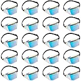 20 Pcs Holographic Fanny Pack Belt Bag Waterproof Fanny Pack for Women Laser Waist Pack with Adjustable Belt for Girls PVC Waist Pack for Hiking, Running, Travel, Stadium Approved