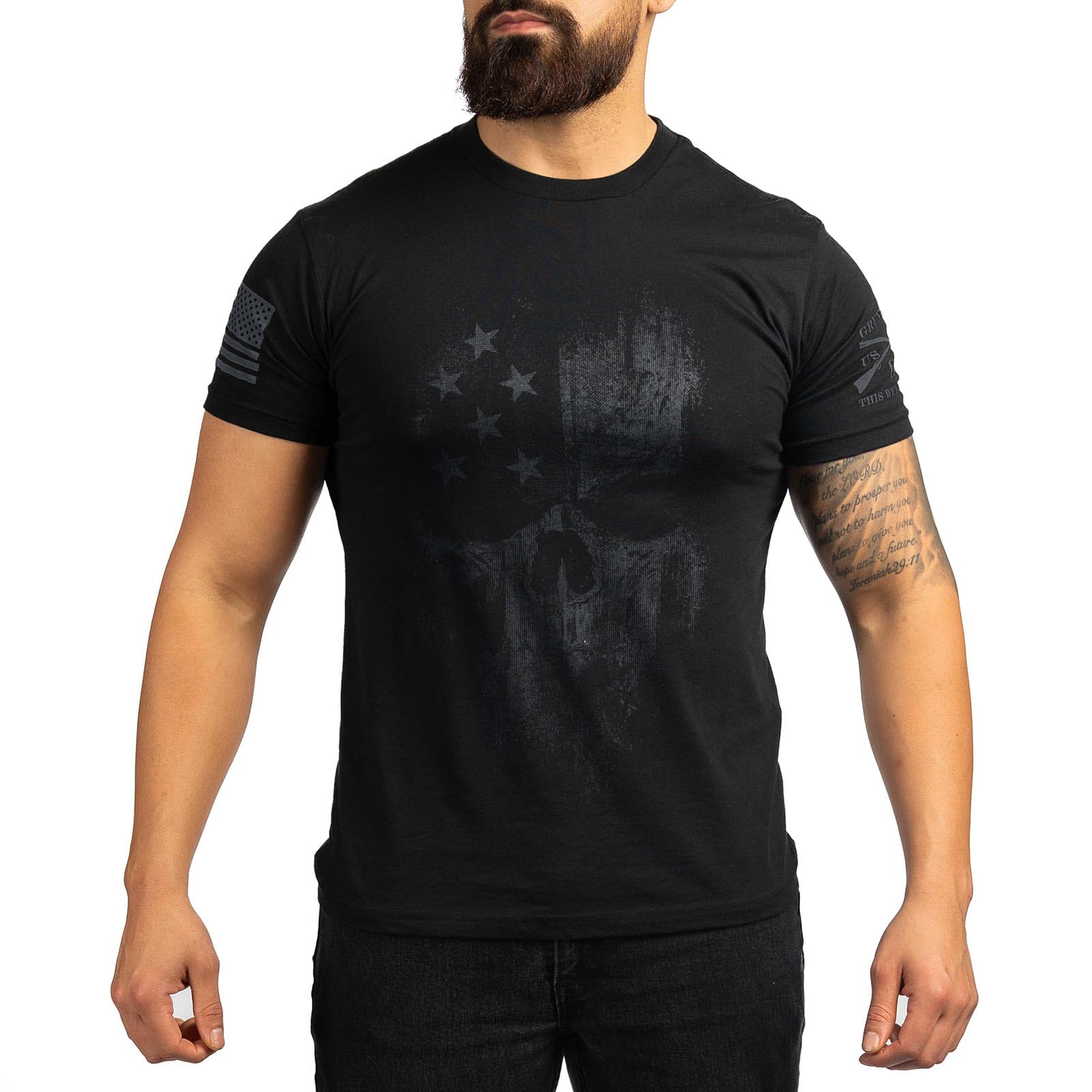 Photo 1 of Grunt Style American Reaper 2.0 - Men's T-Shirt (Spectre Black, Large)
