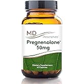 MD Prescriptives Pregnenolone - Vegan Formula for Hormone Health - Hormone Support Supplement & Energy for Adults - 60 Vegetarian Capsules (50mg)
