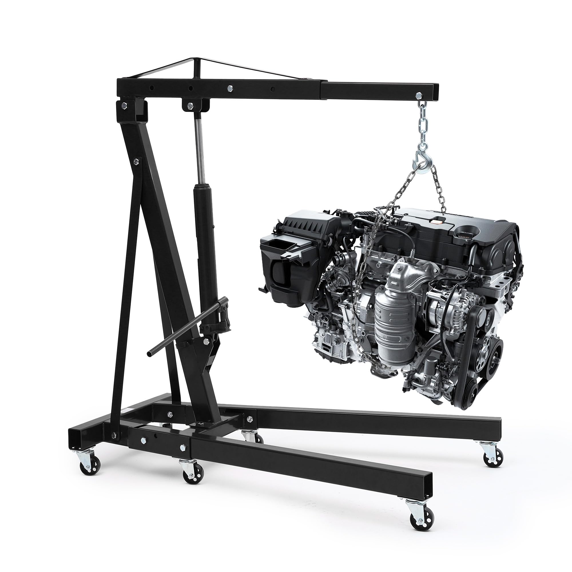 Photo 1 of ************INCOMPLETE ITEM, THIS IS ONLY BOX #1 OUT OF 2 TOTAL******************
GarveeTech Engine Hoist Cherry Picker, 2 T Folding Hydraulic Engine Hoist with Telescopic Boom & 6 Casters, Heavy Duty Shop Crane Lifting Cherry Picker for Workshops Garage,