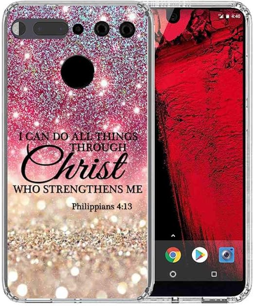 Amazon Com For Essential Phone Ph 1 Case Superbbeast Philippians 4 13 I Can Do All Things Through Christ Who Slim Thin Soft Flexible Tpu Silicone Protective Cover