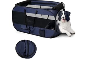 Realife Dog Enclosures Home Outdoor Fashions Portable/Collapsible/fixable, Pop Up Travel Pet Tent, 38" L x 22.5" W x 5.5" H，Purple