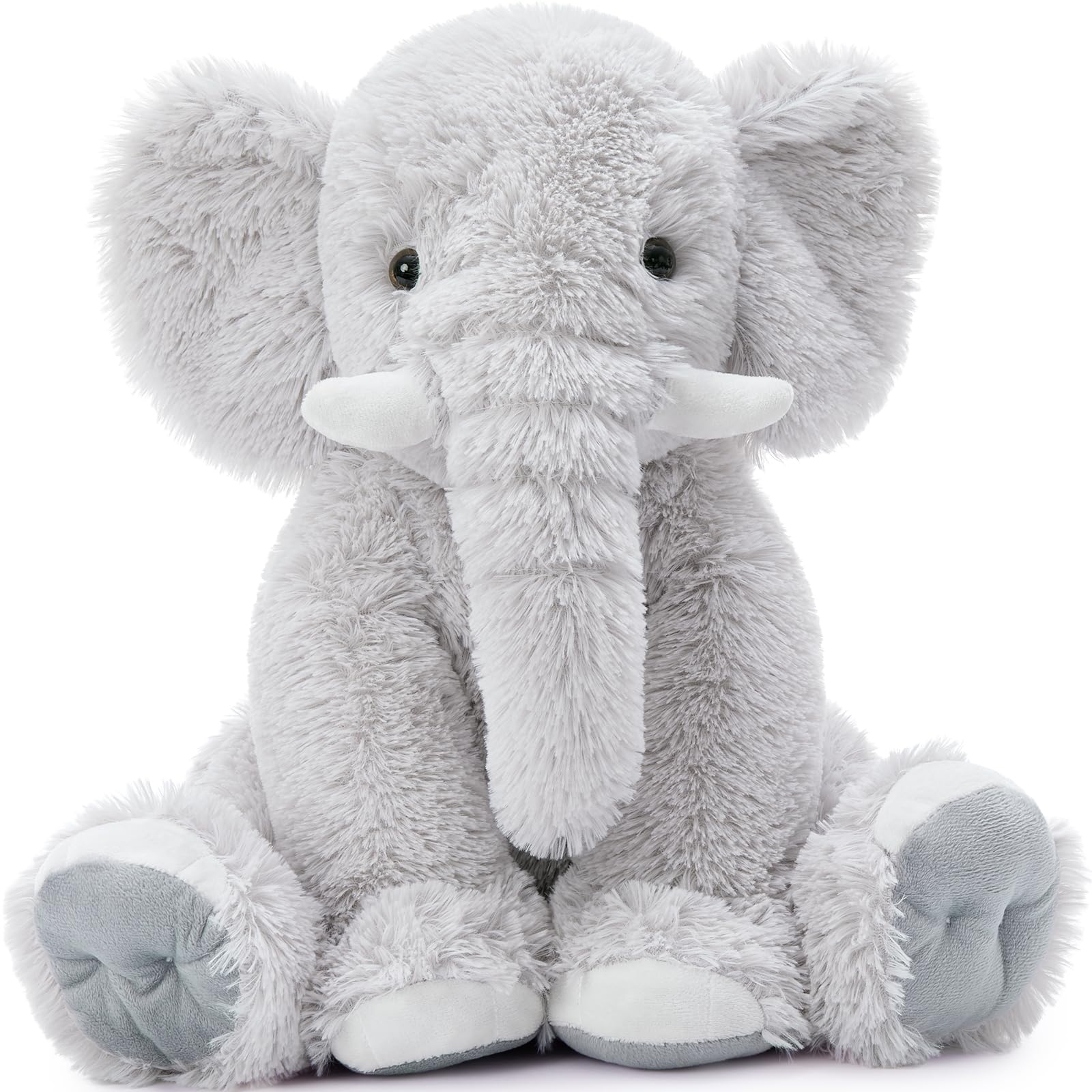 MorisMos Elefant Kuscheltier XXL,50cm groß Elefant Plüschtier Stofftier, Grau riesen Plüschelefant,Geburtstag Weihnachten Geschenk für Kinder Baby Mädchen Jungen