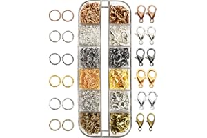 Open Jump Rings for Jewelry Making,6 Colors Lobster Claw Clasps,Jewelry Findings Kit,5mm 12mm