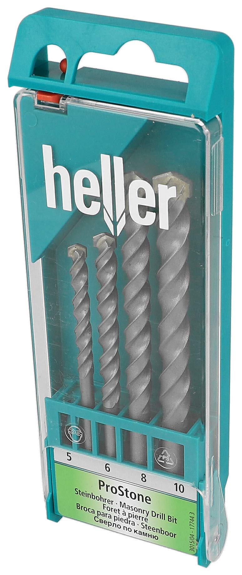 Heller Tools 177443 "ProStone 3015" Stone Drill Bit, Grey, Set of 4 Piece