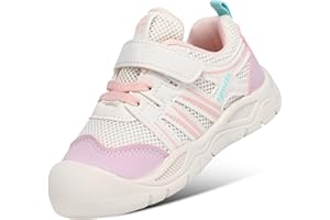 DEEKEY Toddler Boys Girls Tennis Barefoot Shoes Preschool Non Slip Lightweight Breathable First Walking Shoes Running Outdoor Shoes