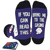 AURIXTAL Casino Gifts for Men Women, Gambling Gifts Socks, for Casino Lovers