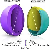 SPORTSPET Tough Bounce Natural Rubber Dog Balls 65mm 4 Pack – Durable Tennis view 3