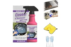 Fast-Acting Heavy-Duty Grill Degreaser Spray, 120ML BBQ Grill Cleaner Spray for Outdoor Grills, All Purpose Oven Degreaser Cl