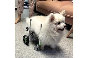 ELITIX 4 Wheels Dog Wheelchair for Leg Full Support, Adjustable Rehabilitation Cart for Large Medium Small Pet, Doggie Exercise Wheels w/Front Back Wheels(Size XXS)