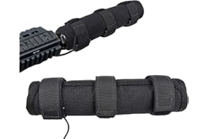 Dasiyoki 8-Inch Suppressor Cover with Burn Proof Inner Sleeve for Silencer Heat-Insulated Gear Suppressor Wrap Hunting & Shooting Essential Accessory Black