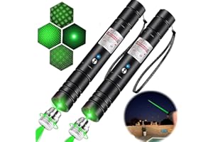 IVVTRYI 2 Pack Green Flashlights for TV, LED, and LCD Screen Presentations and Outdoor Office Construction